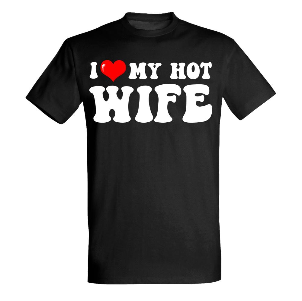 I love my wife Czarne koszulka męska