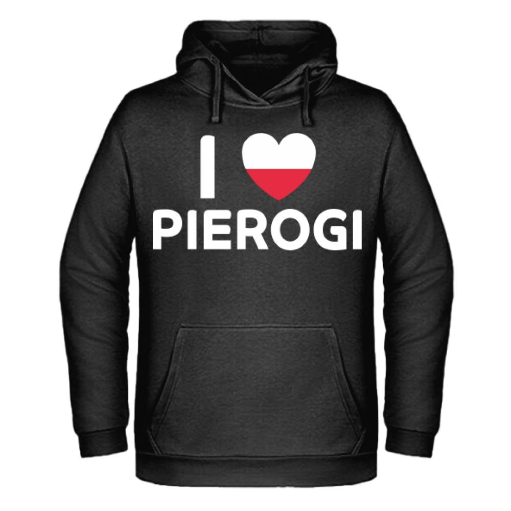 I Love Pierogi bluza męska z kapturem