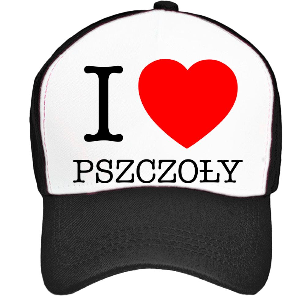 I love pszczoły czapka z daszkiem