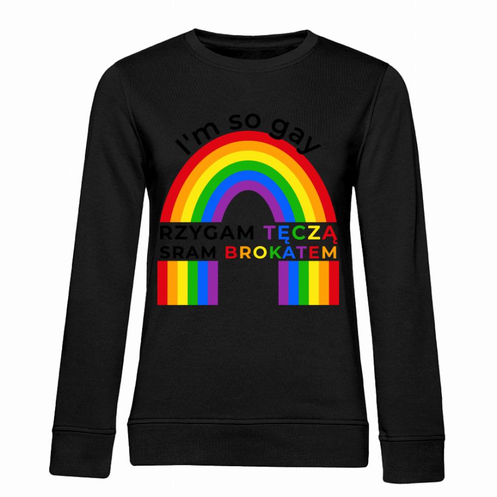 I’m so gay bluza damska bez kaptura kolor czarnyy