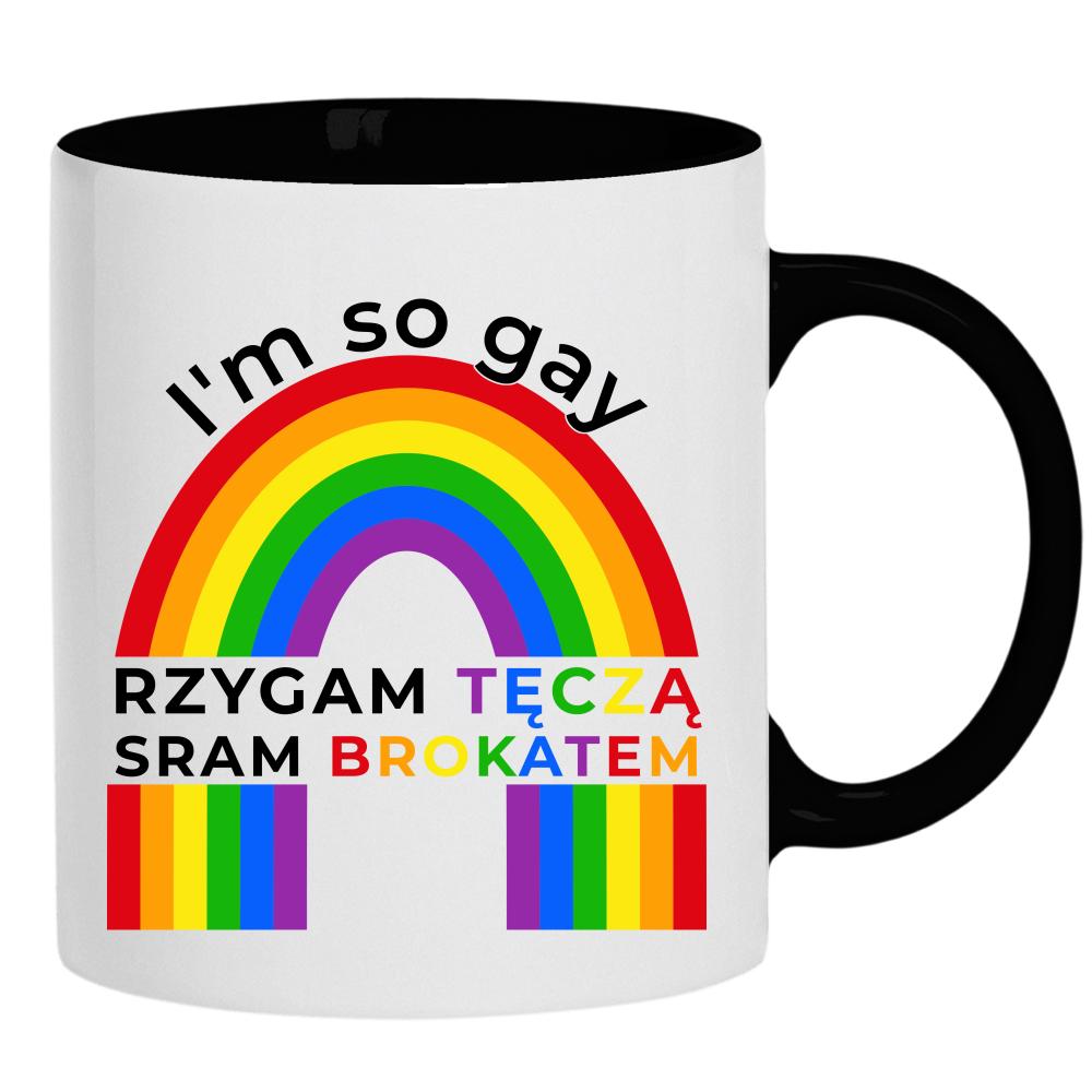 I’m so gay kubek ucho kolor kolor czarnyy