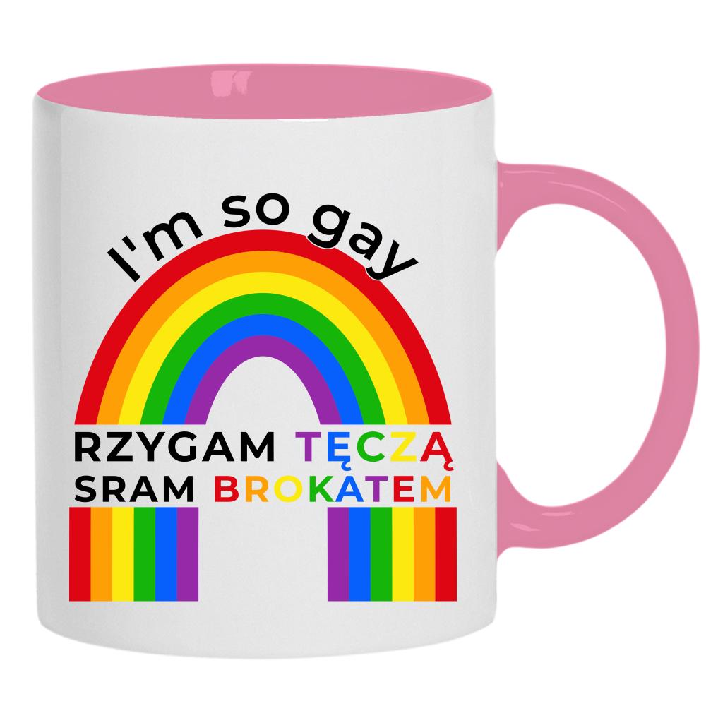 I’m so gay kubek ucho kolor kolor różowy