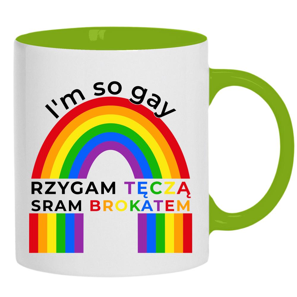I’m so gay kubek ucho kolor kolor zielony