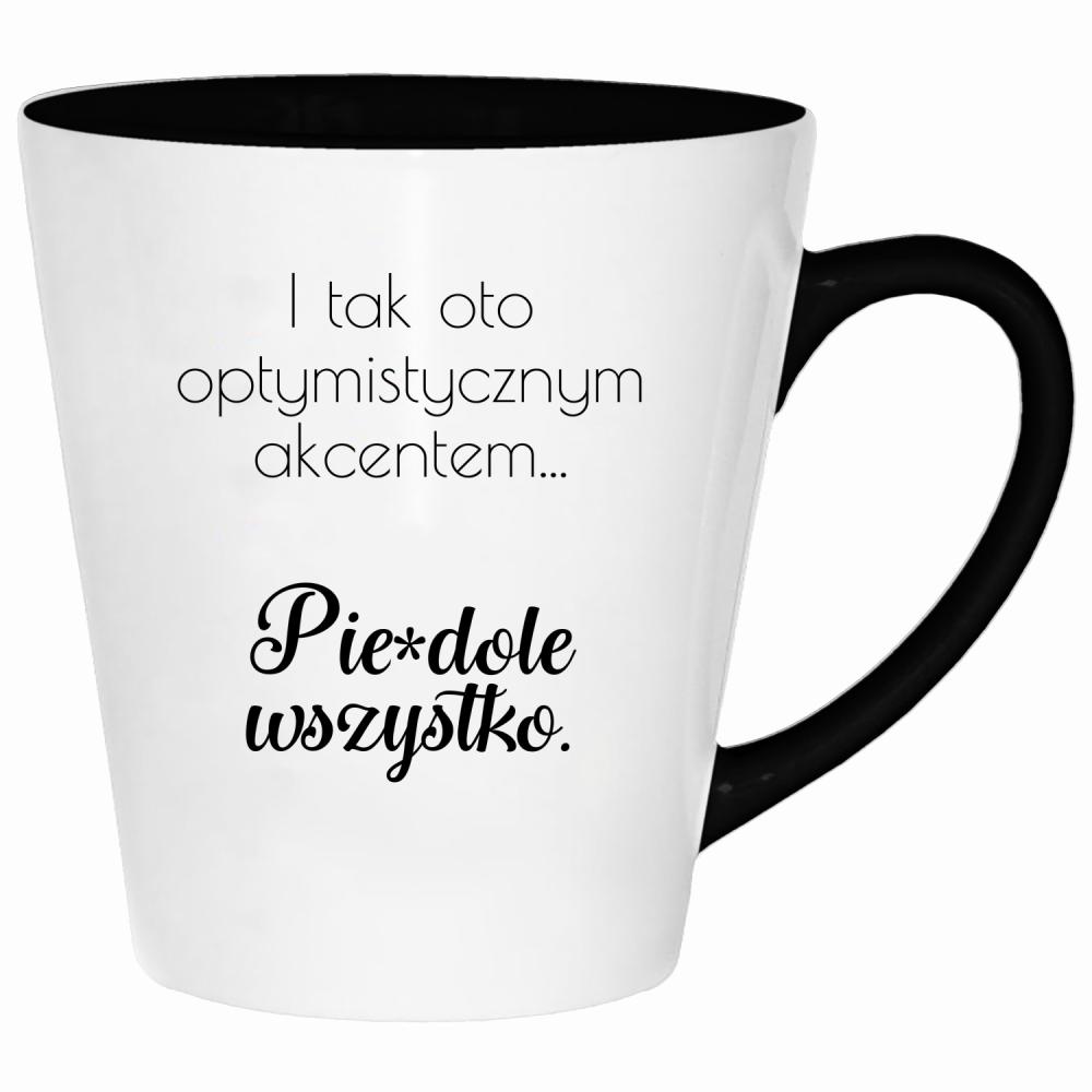 I tym oto optymistycznym akcentem pie#dolę kubek latte kolor niebieski