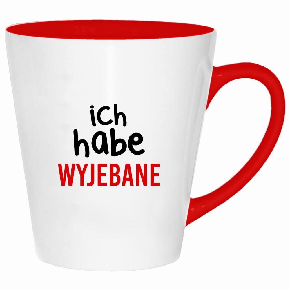 Ich habe wyjebane 2 kubek latte kolor czerwony latte