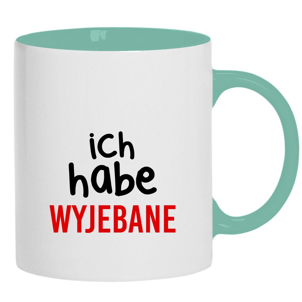 Ich habe wyjebane 2 kubek ucho kolor kolor miętowo zielony