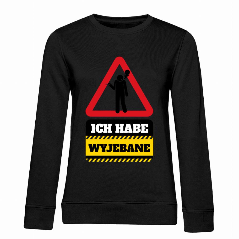 Ich habe wyjebane bluza damska bez kaptura kolor navy