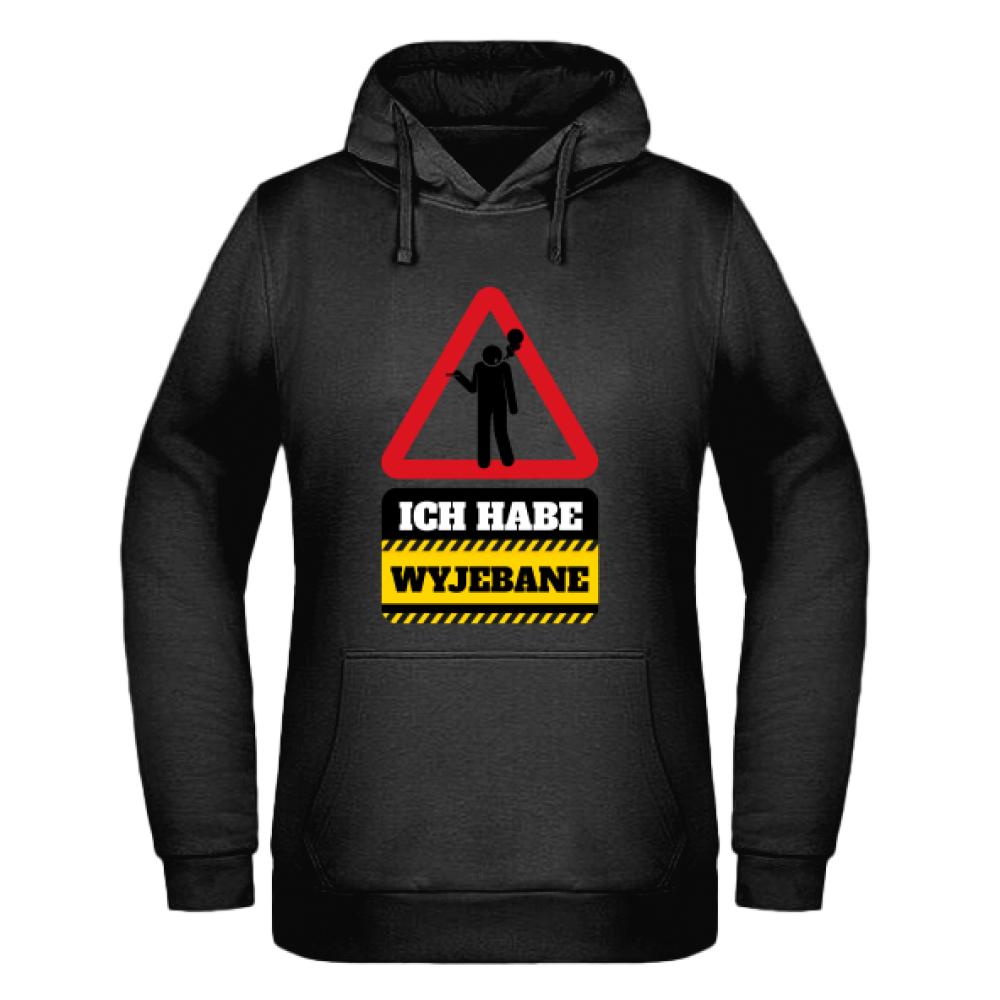 Ich habe wyjebane bluza damska z kapturem kolor red