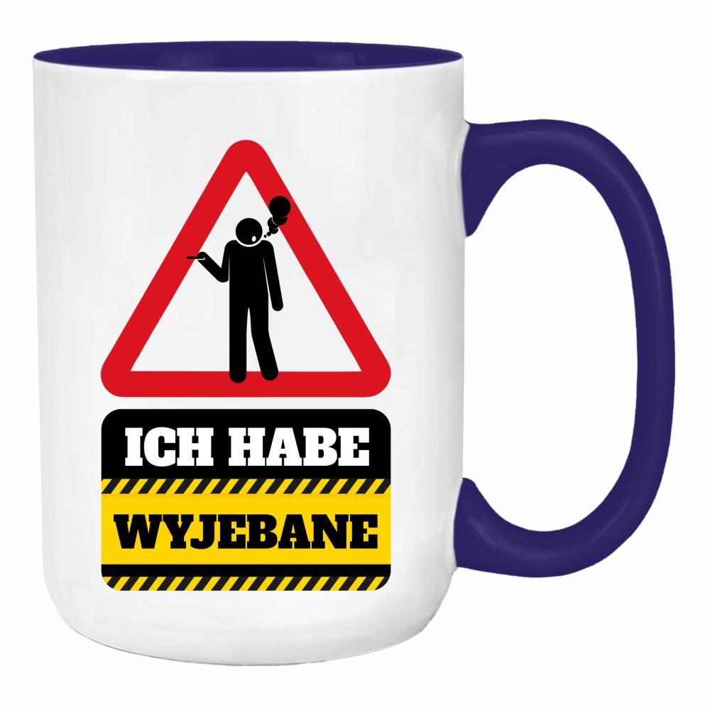 Ich habe wyjebane duży kubek ucho kolor kolor navy