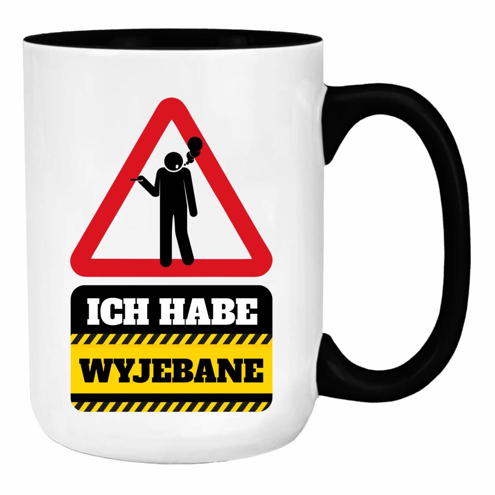 Ich habe wyjebane duży kubek ucho kolor kolor pink