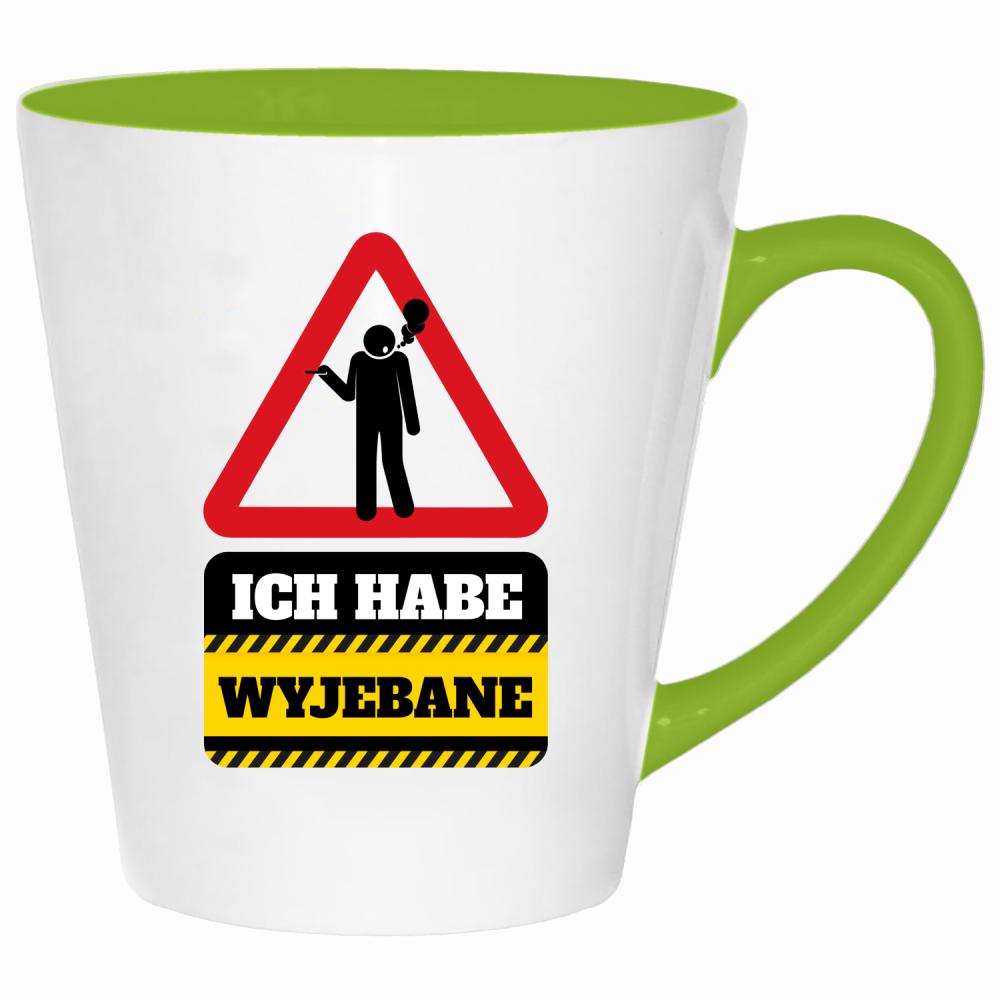 Ich habe wyjebane kubek latte kolor limonka