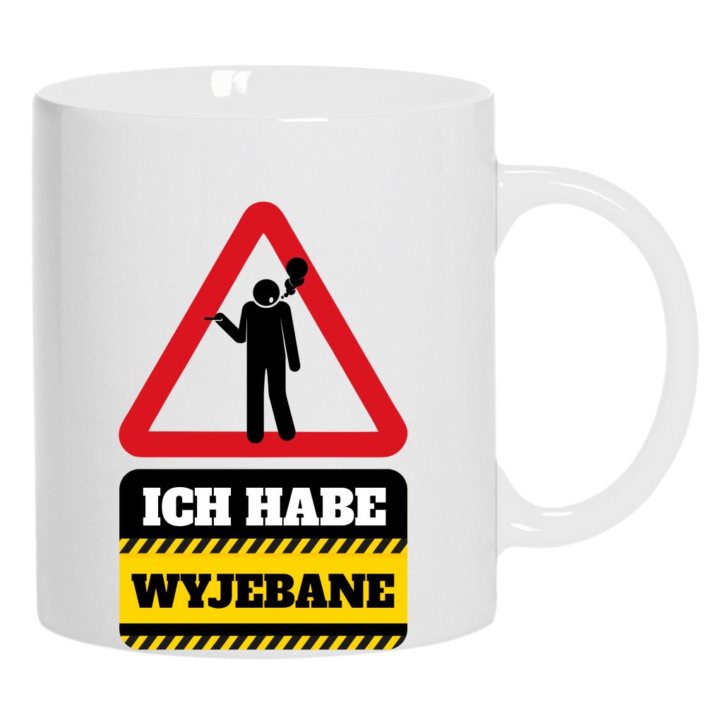 Ich habe wyjebane kubek ucho kolor kolor biały