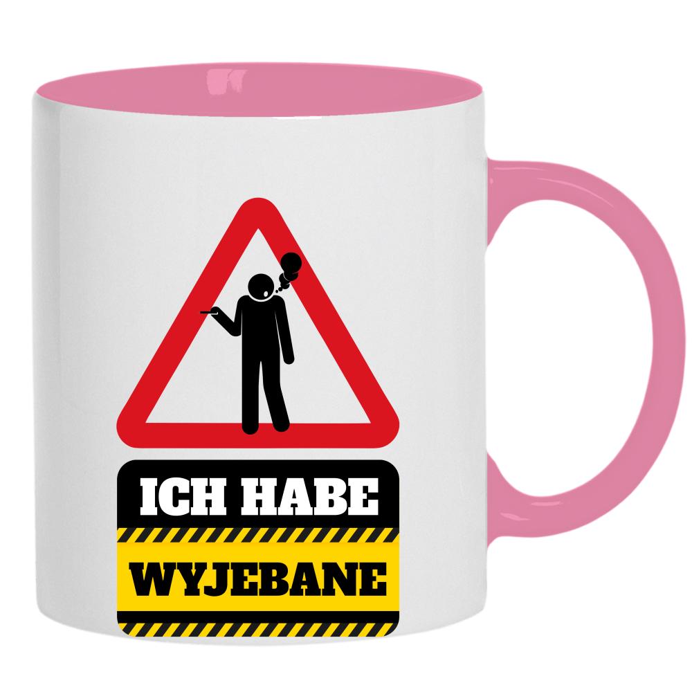 Ich habe wyjebane kubek ucho kolor kolor różowy
