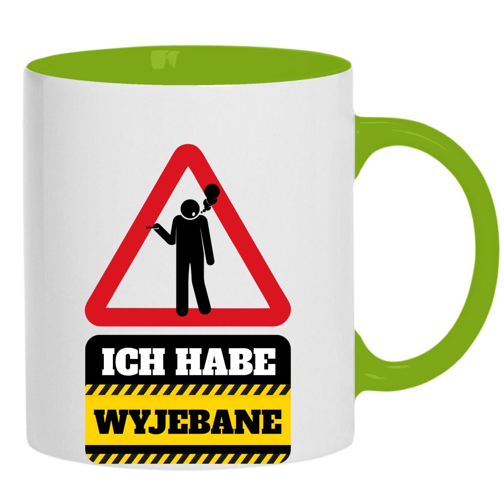 Ich habe wyjebane kubek ucho kolor kolor zielony