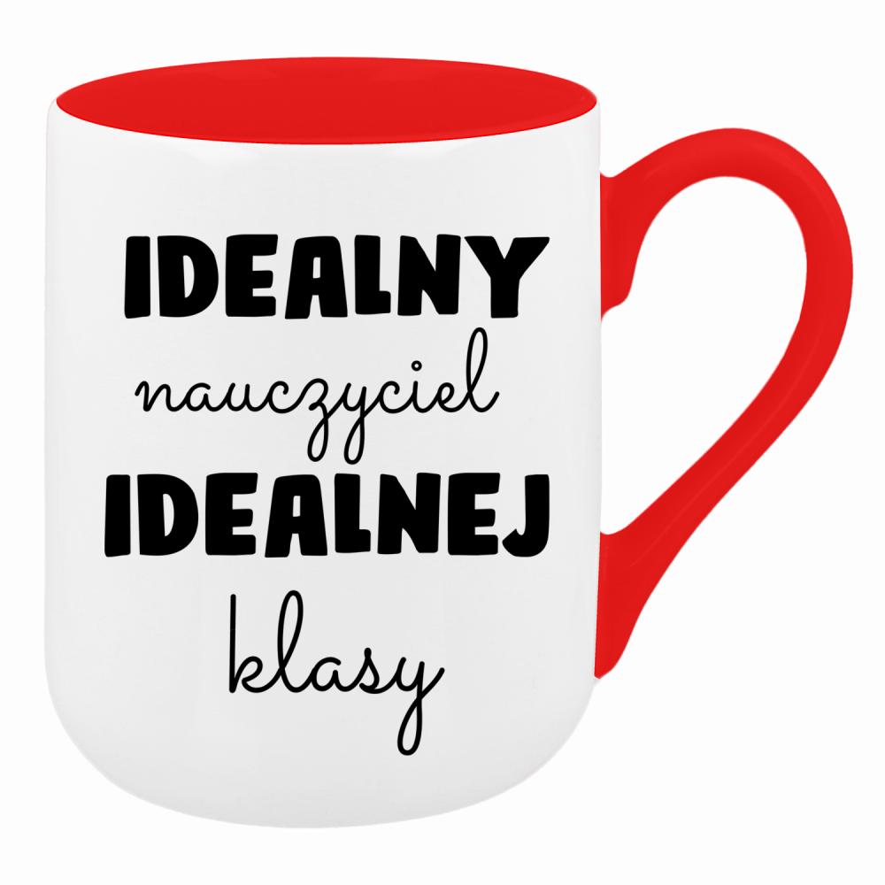 Idealny nauczyciel idealnej klasyy kubek coffee kolor czerwony latte