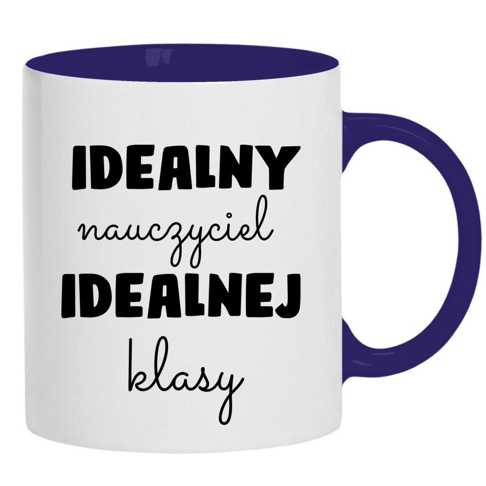 Idealny nauczyciel idealnej klasyy kubek ucho kolor kolor navy