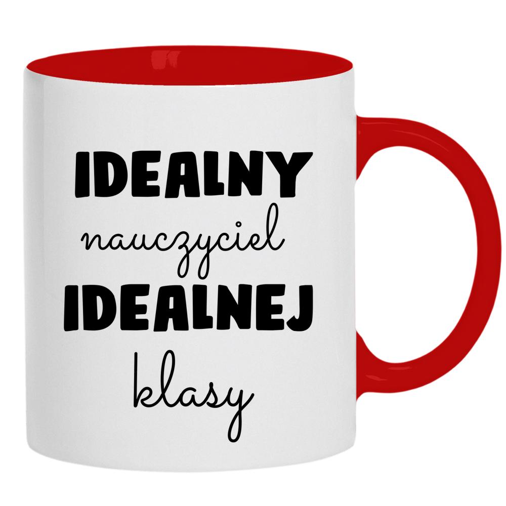 Idealny nauczyciel idealnej klasyy kubek ucho kolor kolor niebieski