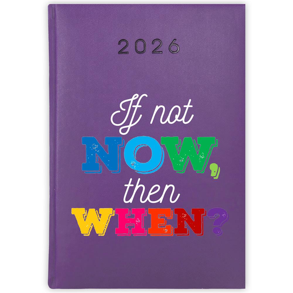 If not now then when kalendarz książkowy a5 2026 kolor fioletowy