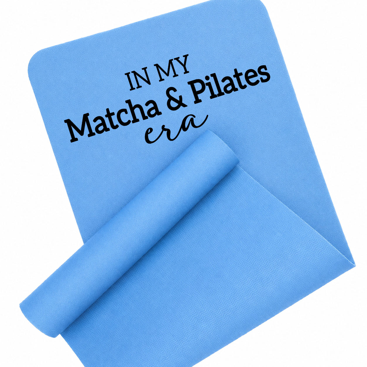 In my Matcha & Pilates era 2 mata piankowa do ćwiczeń kolor błękitny mata