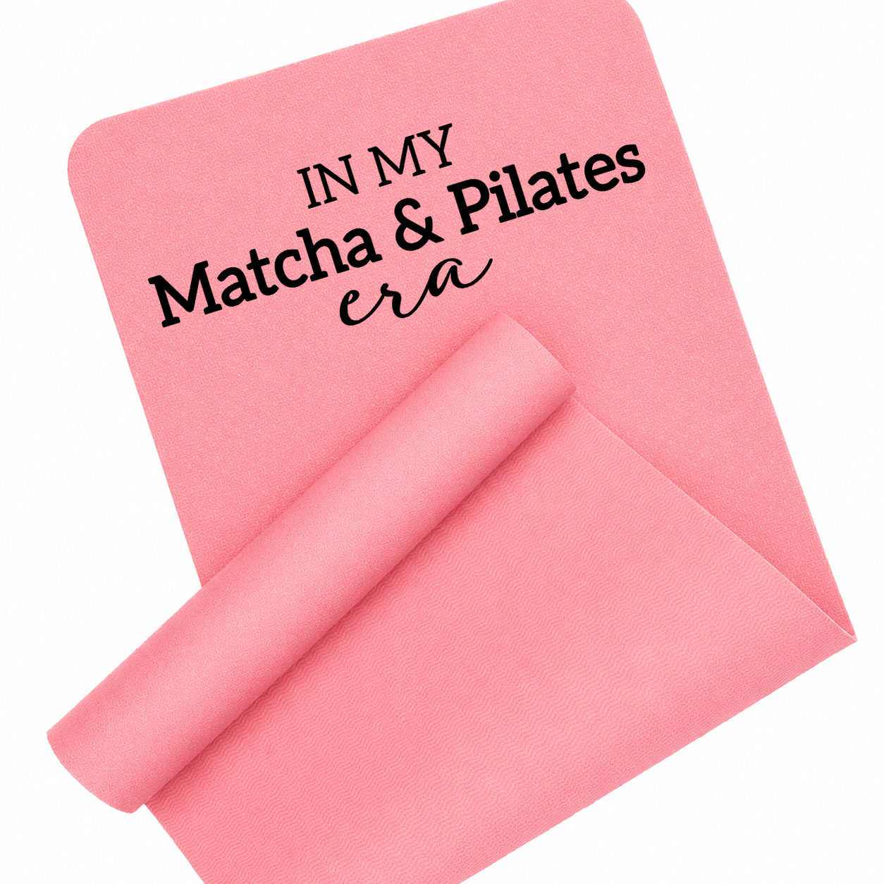 In my Matcha & Pilates era 2 mata piankowa do ćwiczeń kolor różowy mata