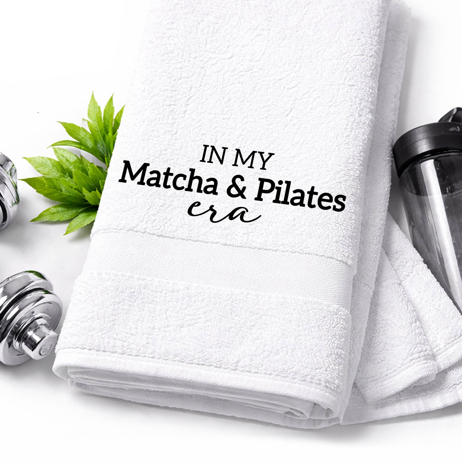 In my Matcha & Pilates era ręcznik fitness