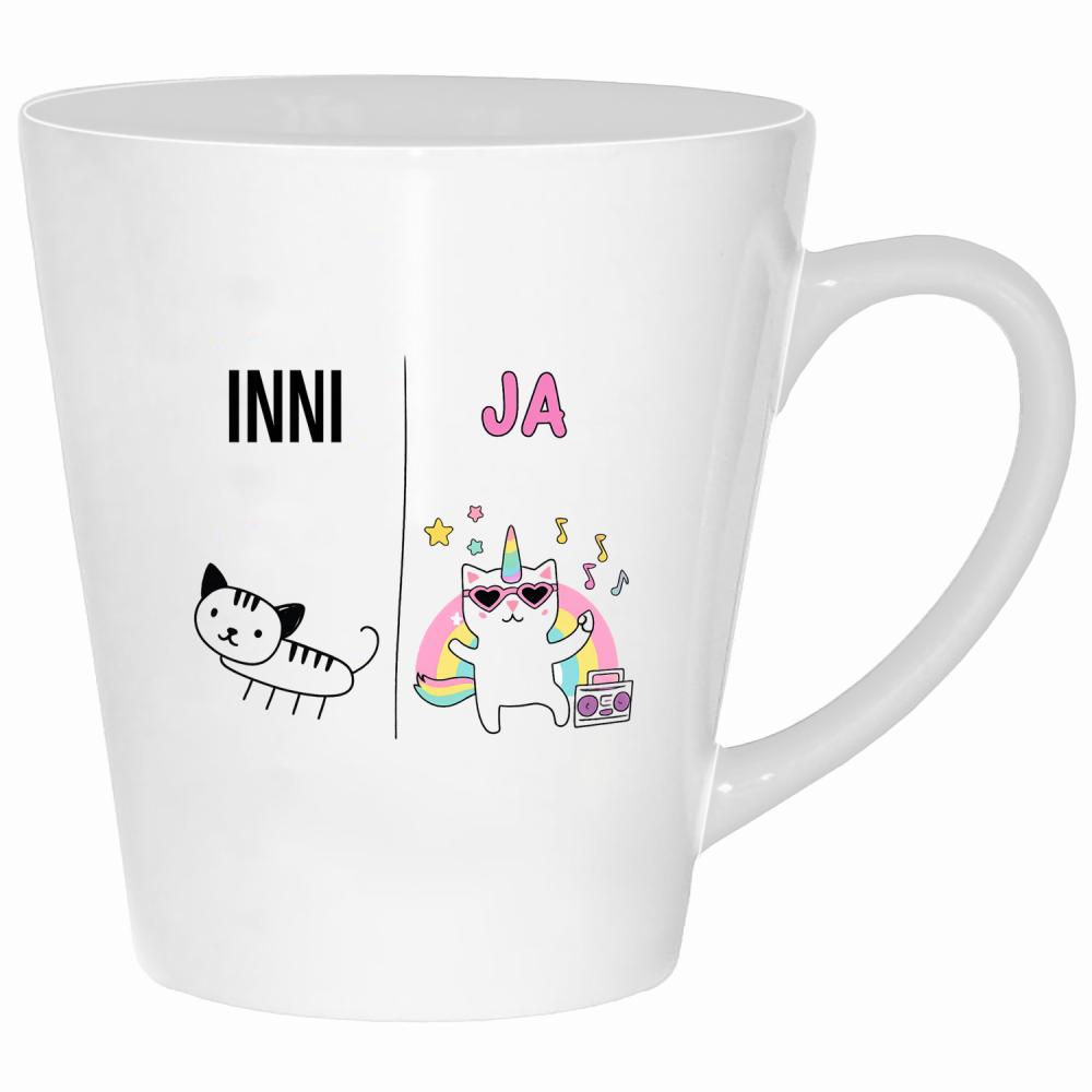 Inni są nudni, a ja jestem czadowa kubek latte kolor biały