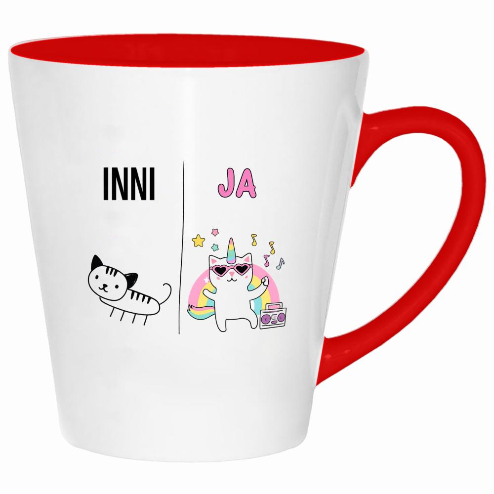 Inni są nudni, a ja jestem czadowa kubek latte kolor czerwony latte