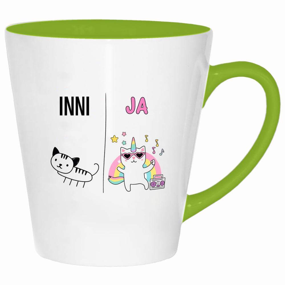 Inni są nudni, a ja jestem czadowa kubek latte kolor limonka