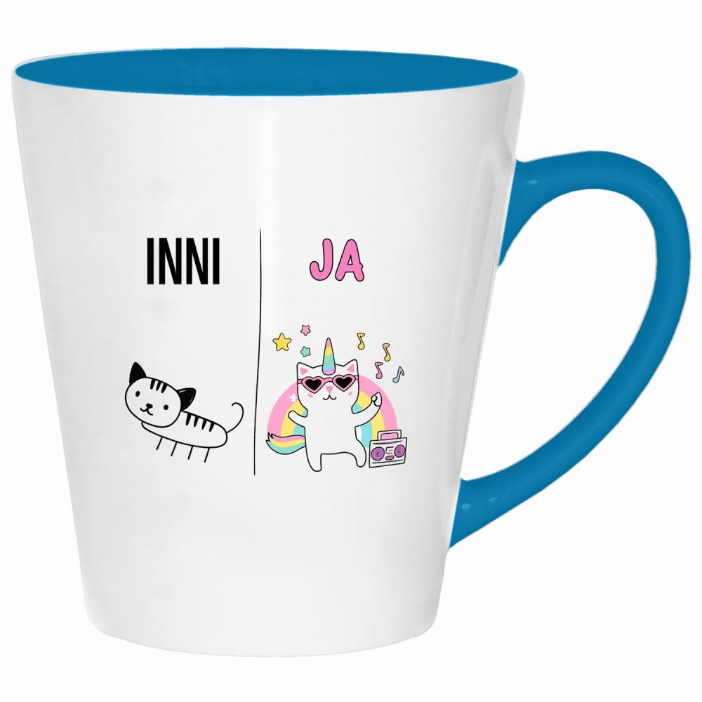 Inni są nudni, a ja jestem czadowa kubek latte kolor turkus