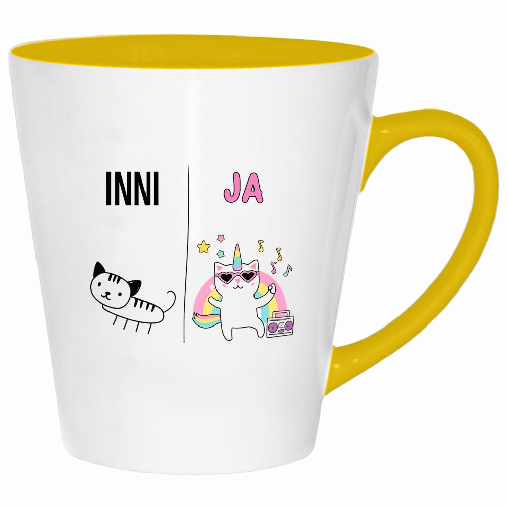 Inni są nudni, a ja jestem czadowa kubek latte kolor żółtyy