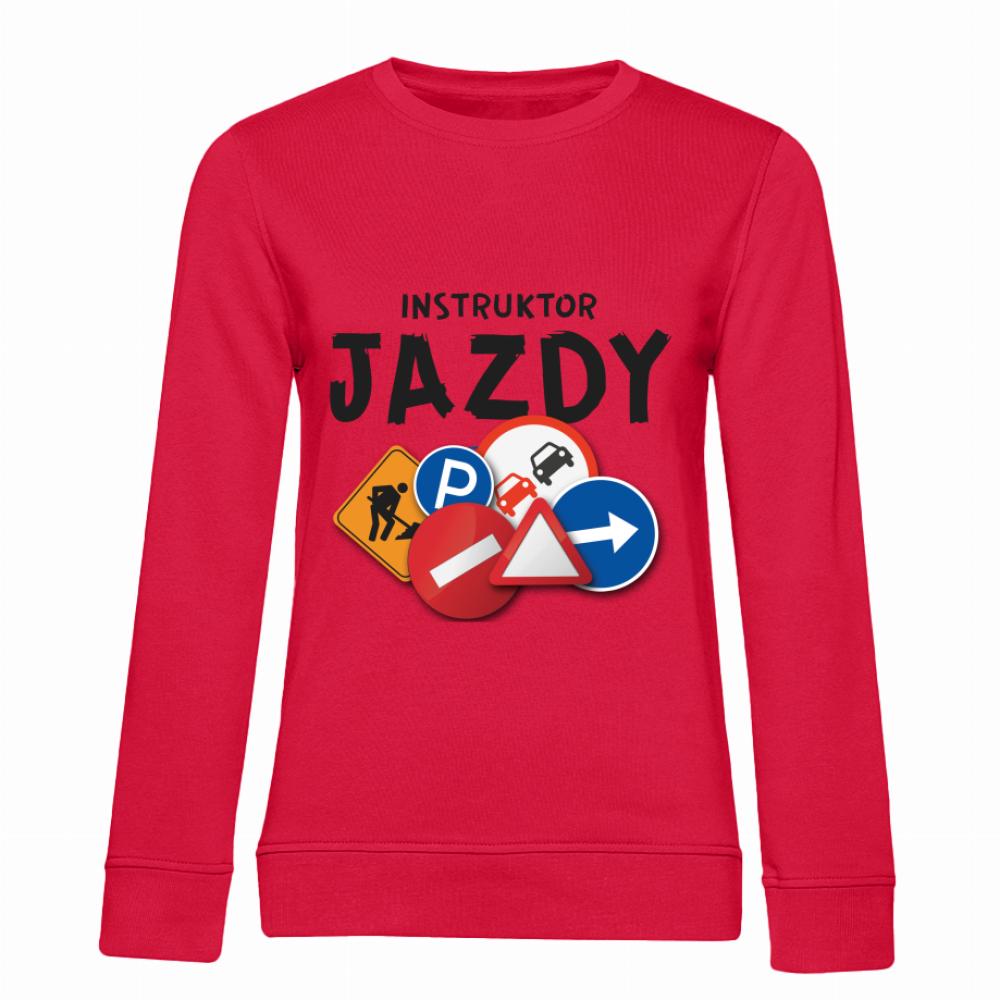 Instruktor Jazdy bluza damska bez kaptura kolor czerwony