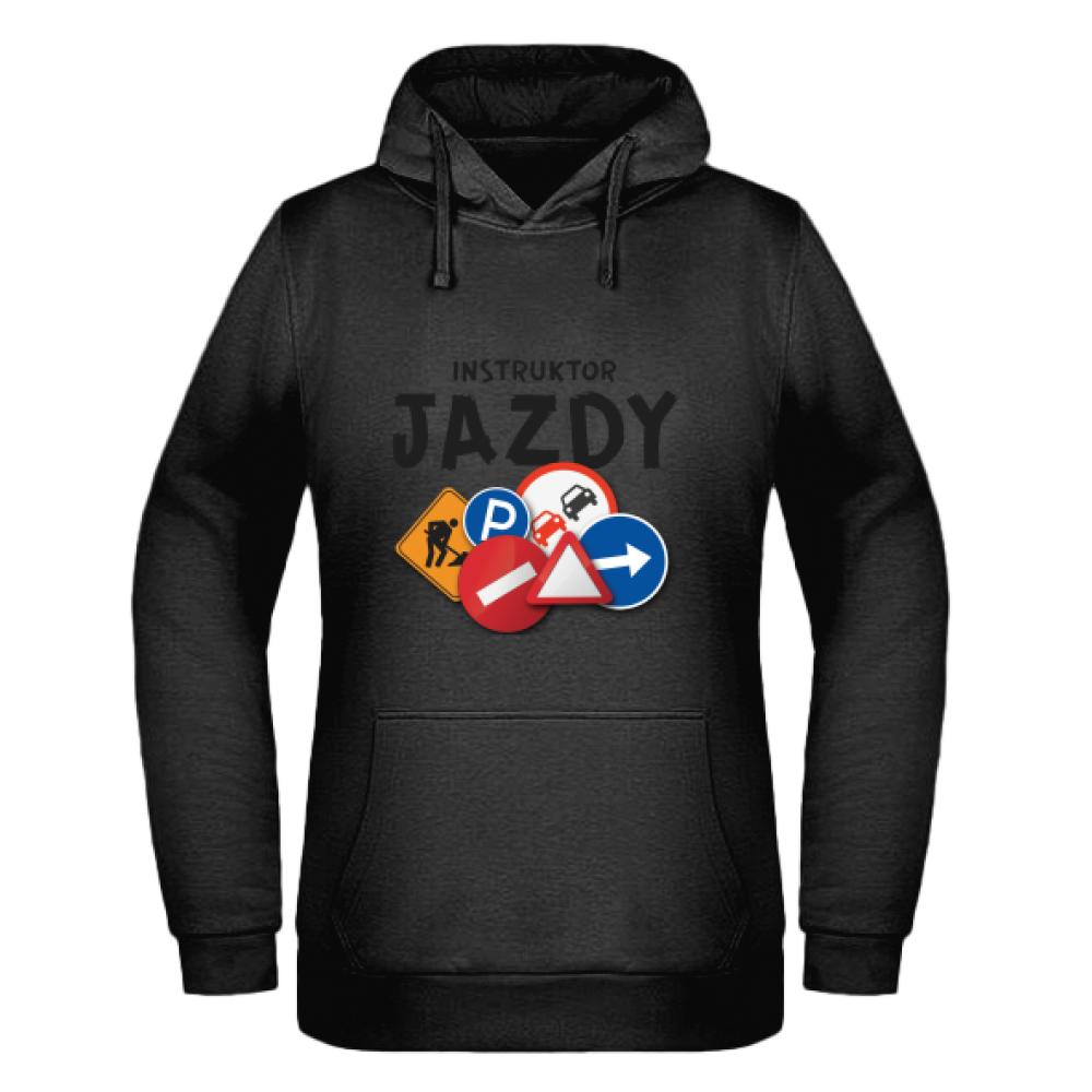 Instruktor Jazdy bluza damska z kapturem kolor biały