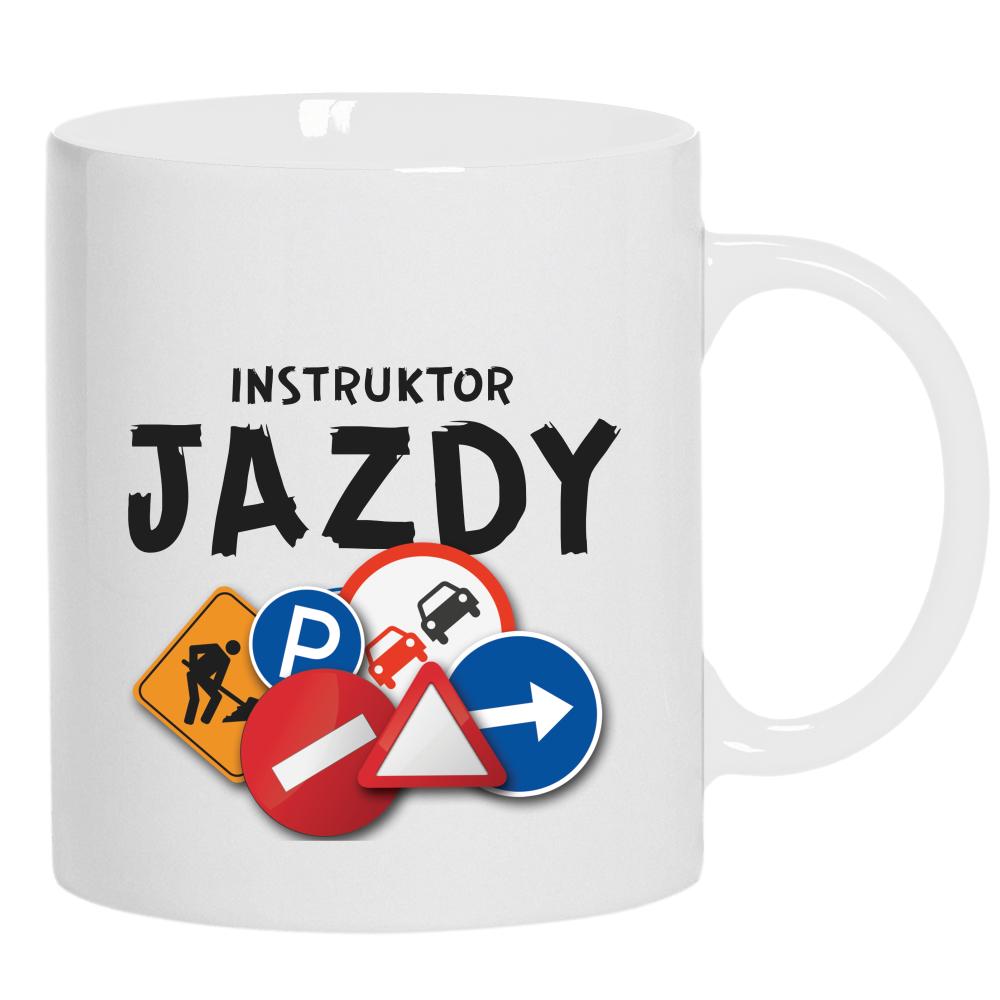 Instruktor Jazdy kubek ucho kolor kolor biały