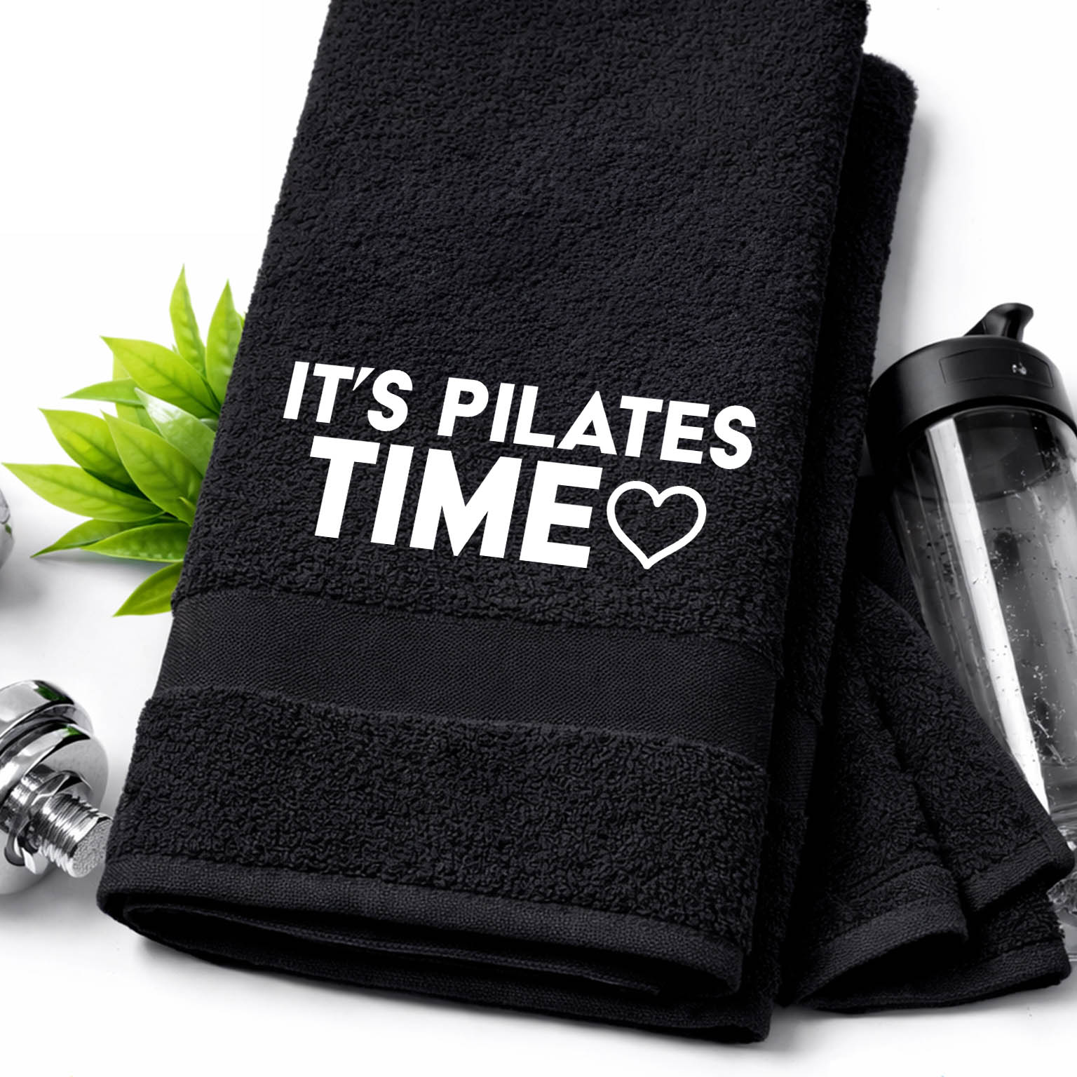 It’s pilates time ręcznik fitness kolor czarny