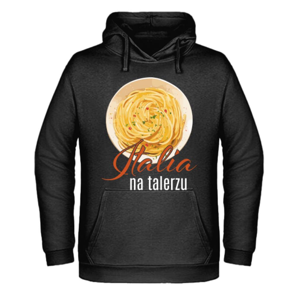 Italia na talerzu bluza męska z kapturem