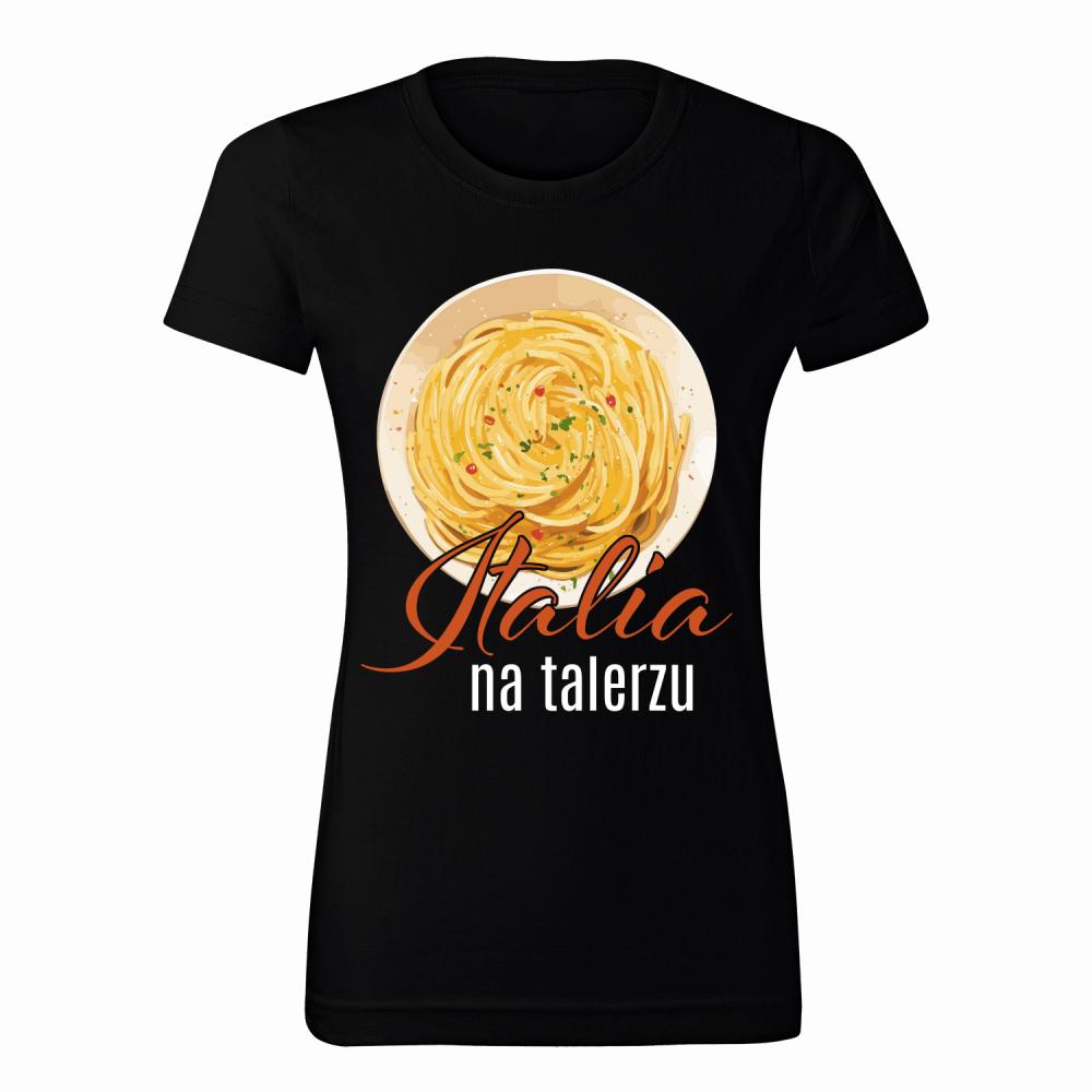 Italia na talerzu koszulka damska