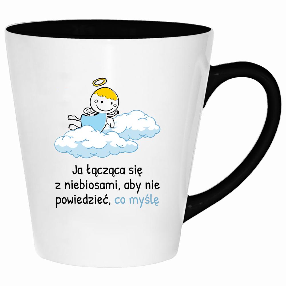 Ja łącząca się z niebiosami kubek latte kolor miętowo zielony