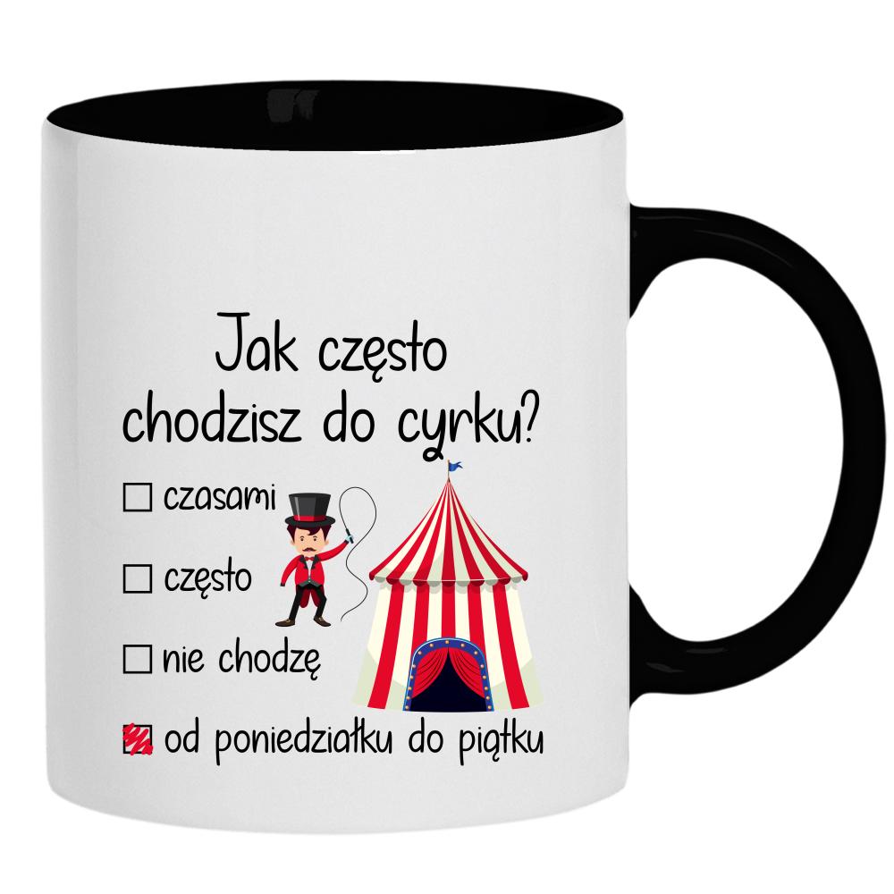 Jak często chodzisz do cyrku? kubek ucho kolor