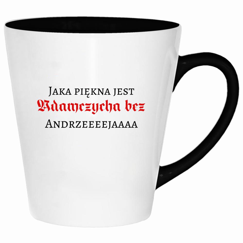 Jaka piękna jest Adamczycha bez Andrzeja kubek latte kolor złoty