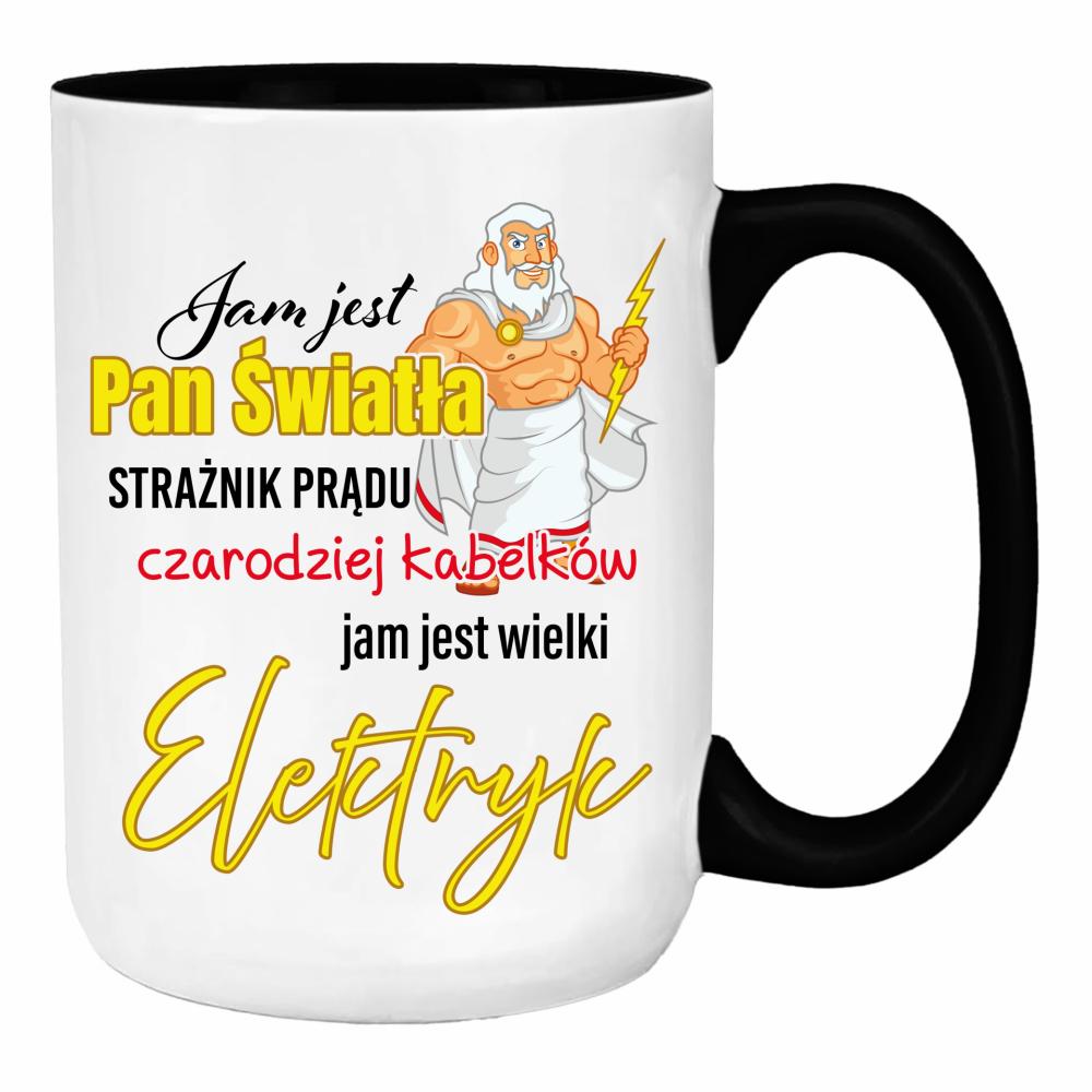 Jam jest pan światła duży kubek ucho kolor