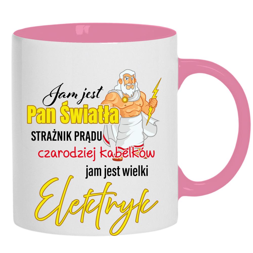 Jam jest pan światła kubek ucho kolor kolor różowy