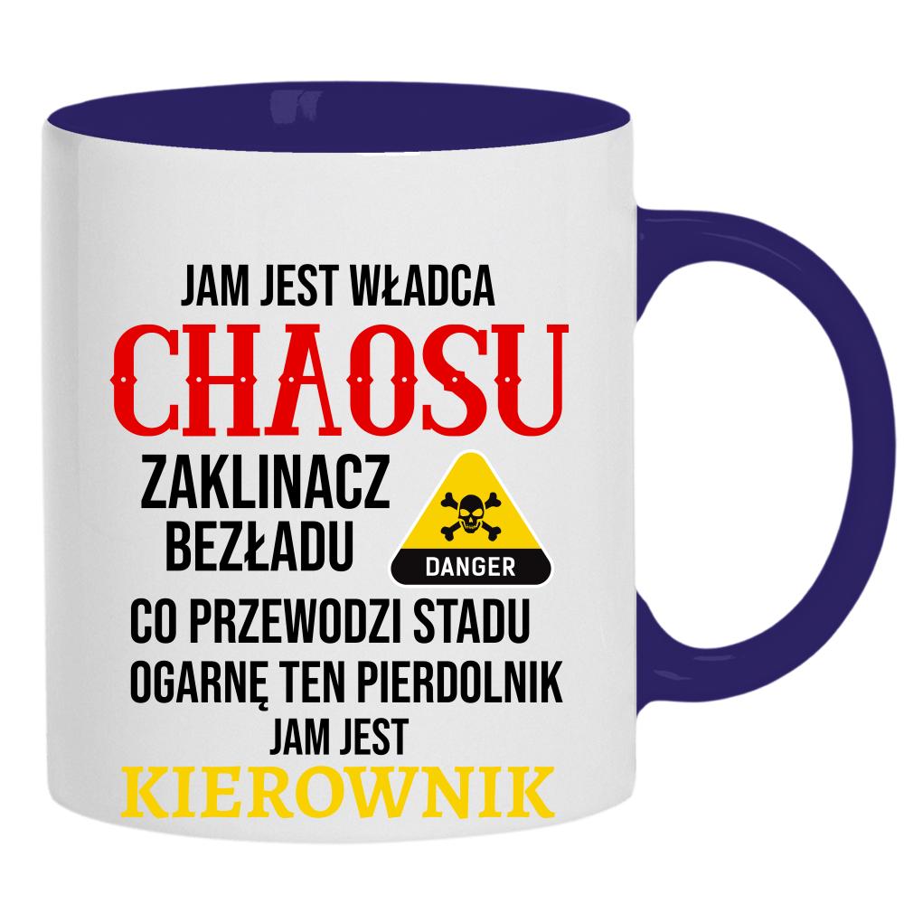 JAM JEST WŁADCA CHAOSU kubek ucho kolor kolor navy