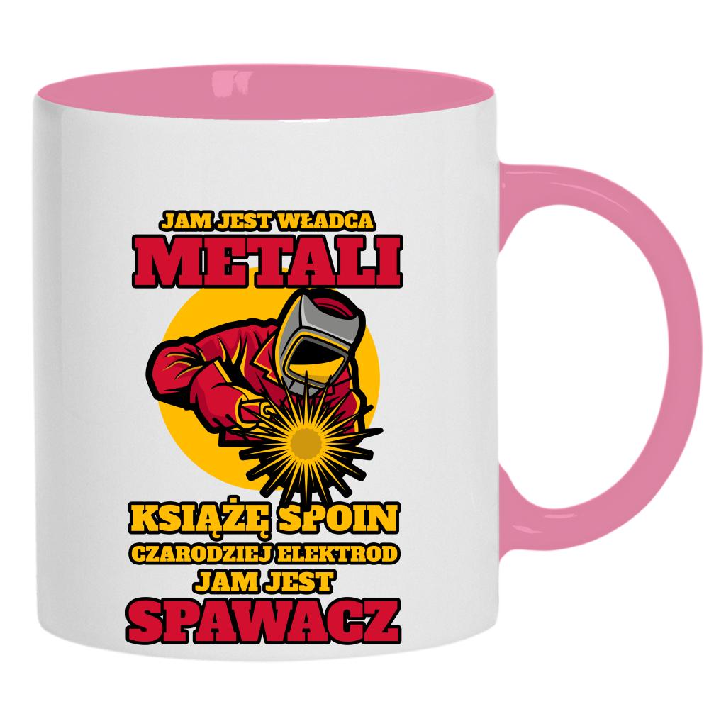 Jam jest władca Metali kubek ucho kolor kolor różowy