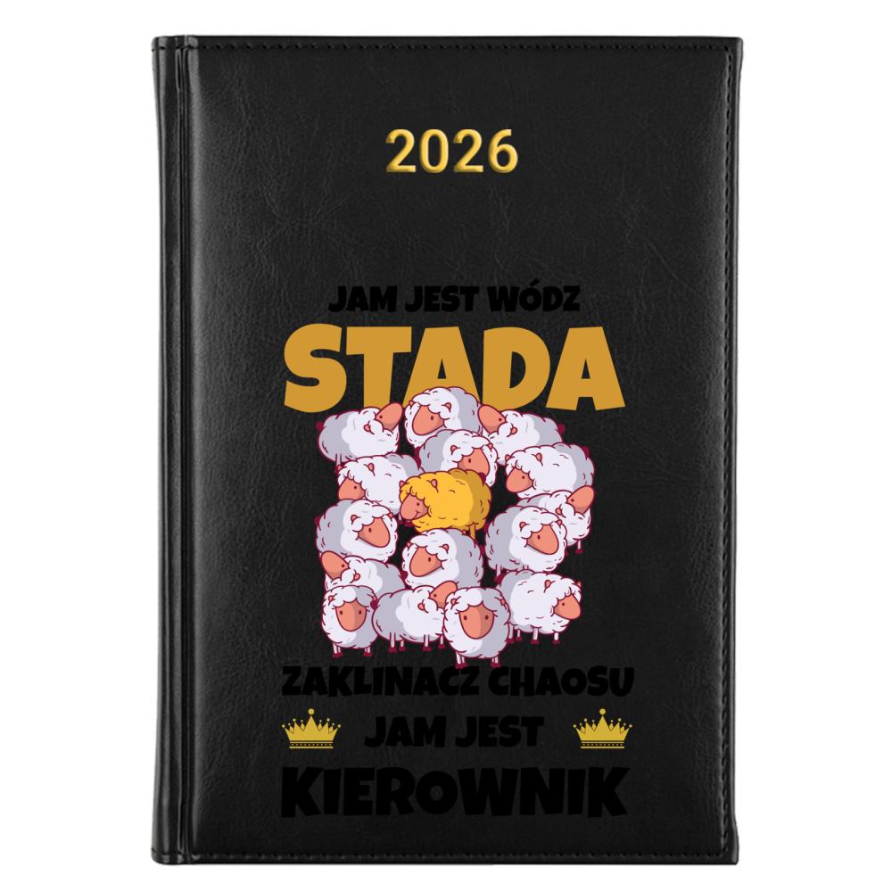 Jam jest wódz stada 2 kalendarz książkowy a5 2027 kolor żółty kalendarz