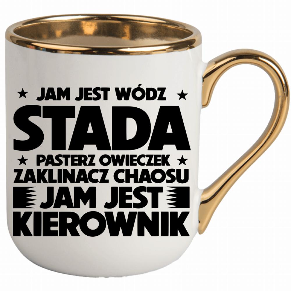 JAM JEST WÓDZ STADA kubek elegant biały kolor biały