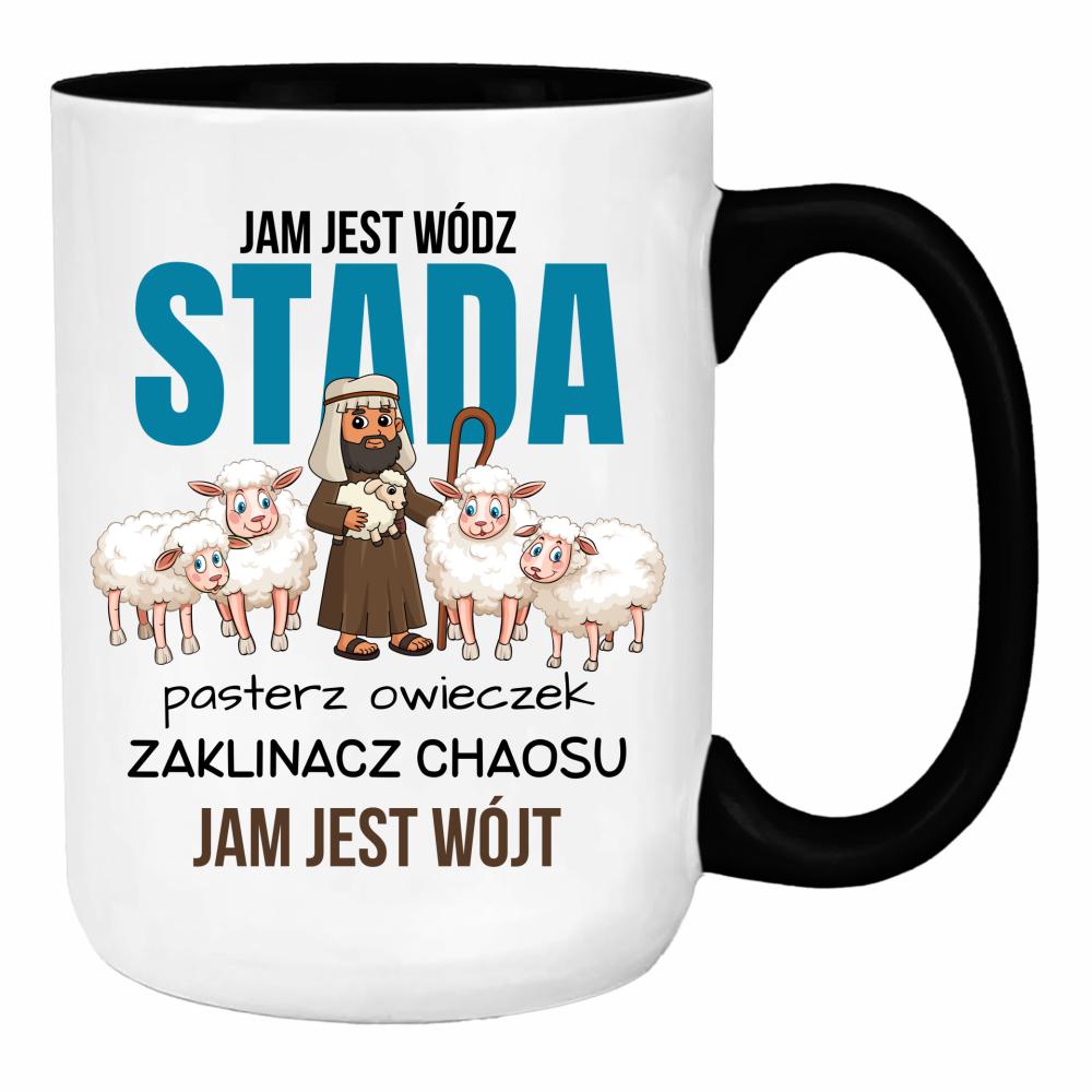 Jam wódź stada pasterz owieczek zaklinacz chaosu duży kubek ucho kolor kolor biały