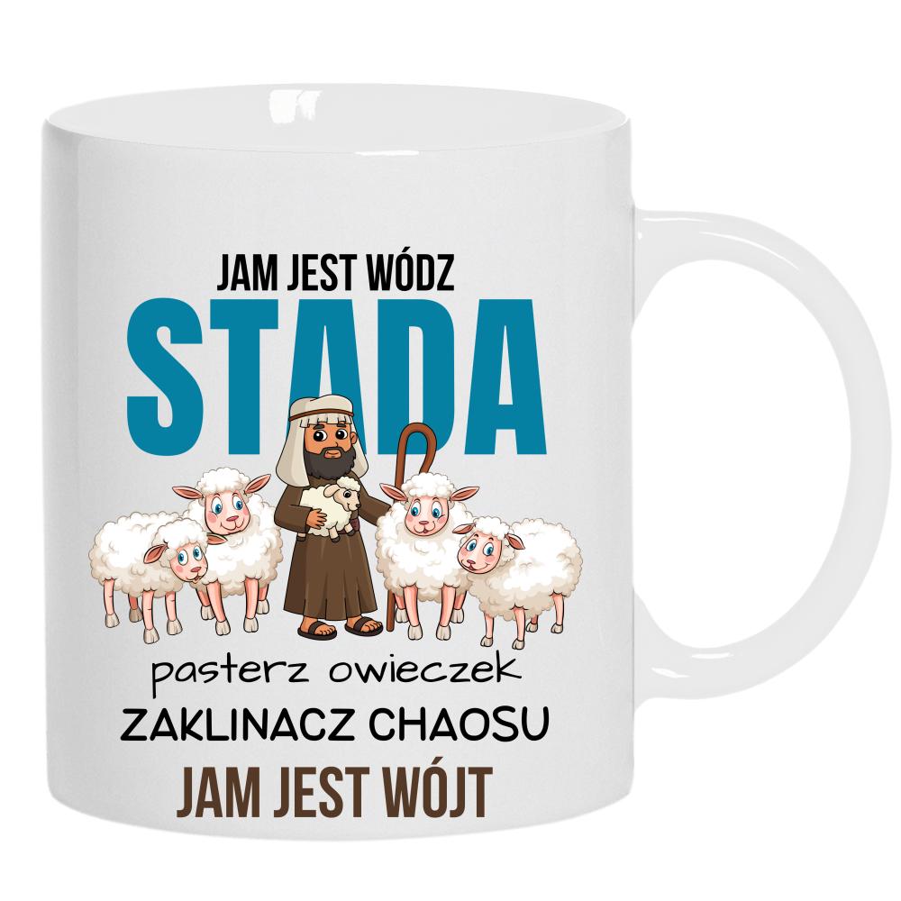 Jam wódź stada pasterz owieczek zaklinacz chaosu kubek ucho kolor kolor biały