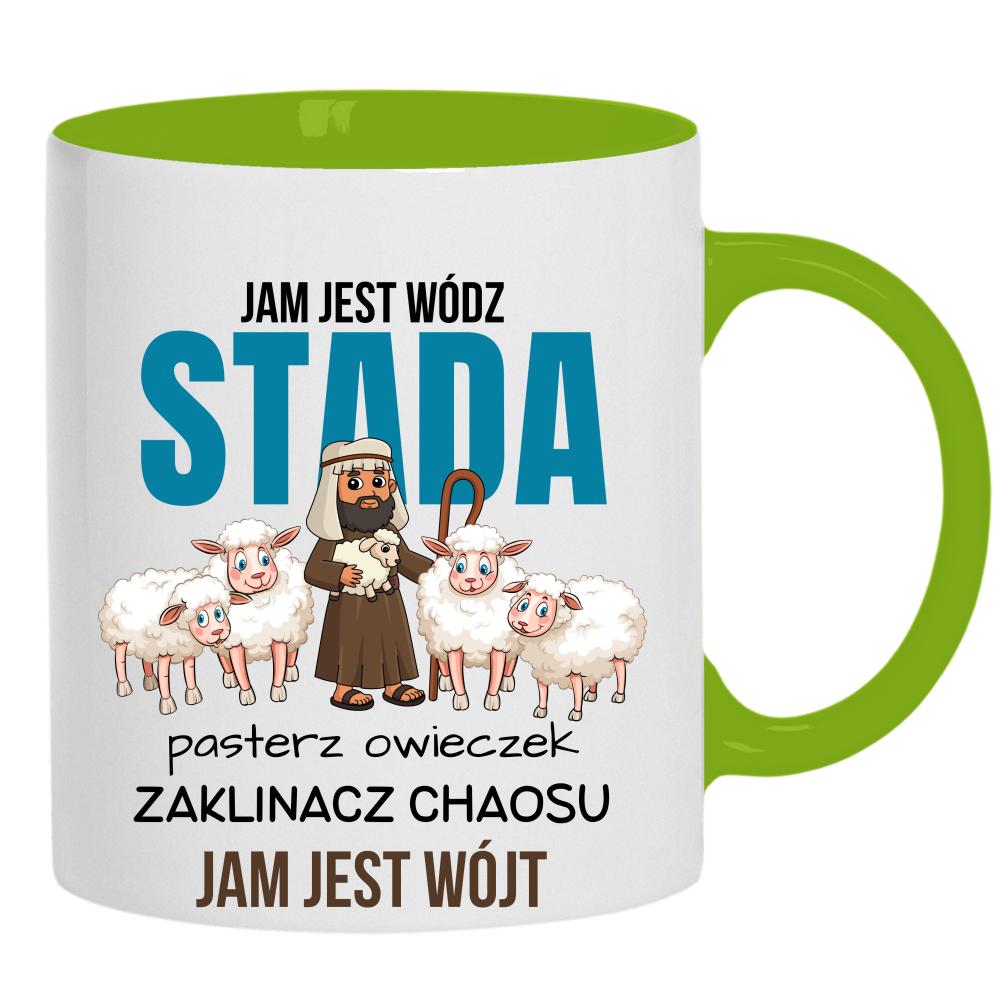 Jam wódź stada pasterz owieczek zaklinacz chaosu kubek ucho kolor kolor zielony