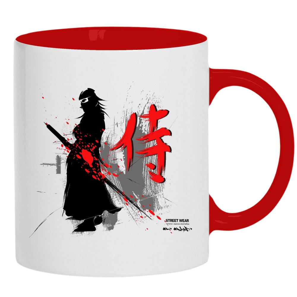 Japan Street Wear kubek ucho kolor kolor czerwony