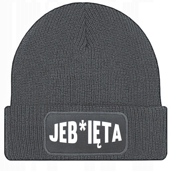 Jeb#ięta czapka zimowa kolor czapka zimowa szara